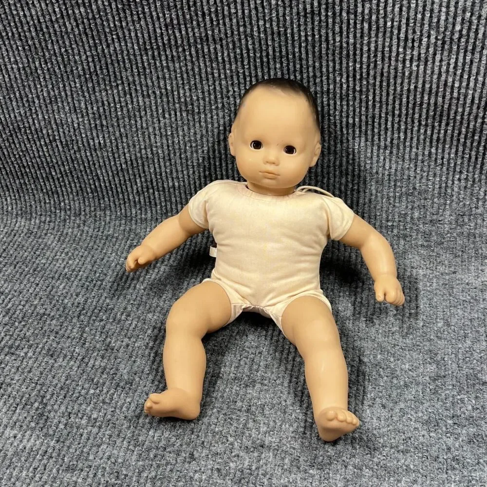 American Girl Bitty Baby Doll 16” Soft Body Vinyl Limbs Brown Eyes Hair VTG READ